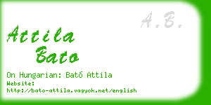 attila bato business card